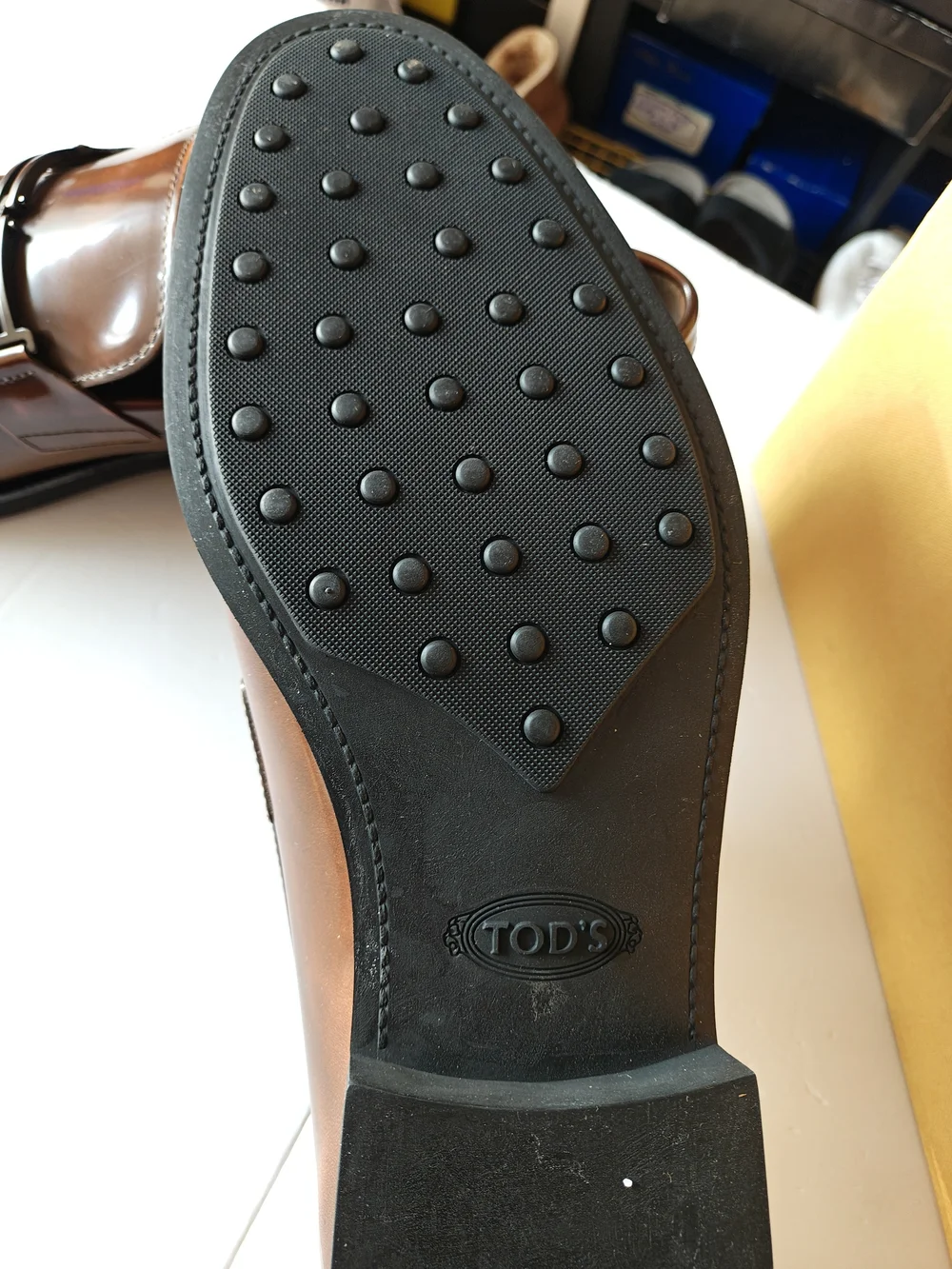 Tod's Cognac Leather Bit Loafers 13 NEW IN BOX